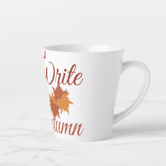 Let's write it's autumn latte mug
