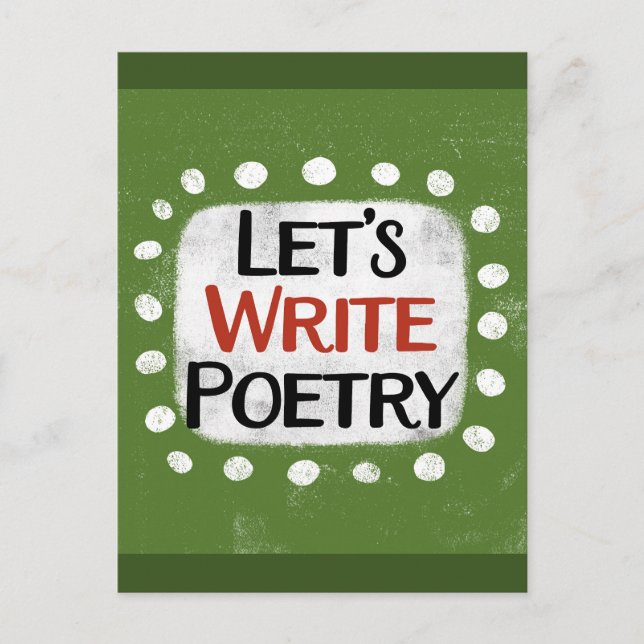 Let's Write Poetry Postcard (Front)