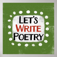 Let's Write Poetry Poster Wall Art