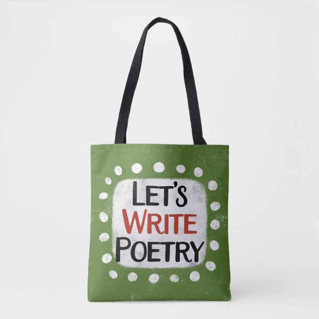 Let's Write Poetry Tote Bag (Front)