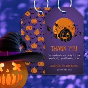 Let'sGet Spooky Halloween Birthday Party Thank You Gift Tags