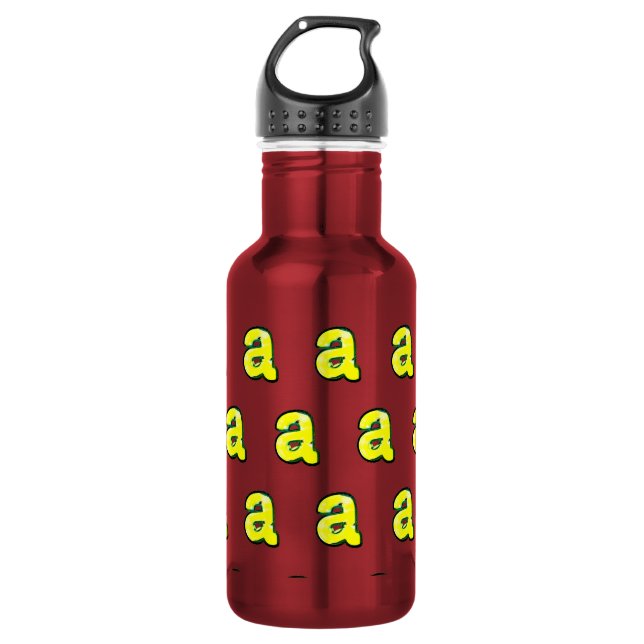 Letter  "a" 532 ml water bottle (Front)