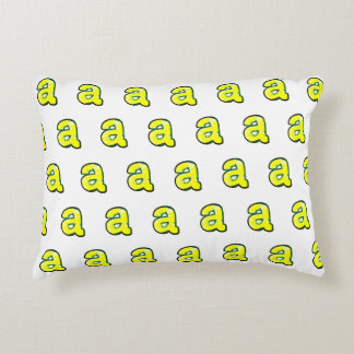 Letter "a" accent pillow