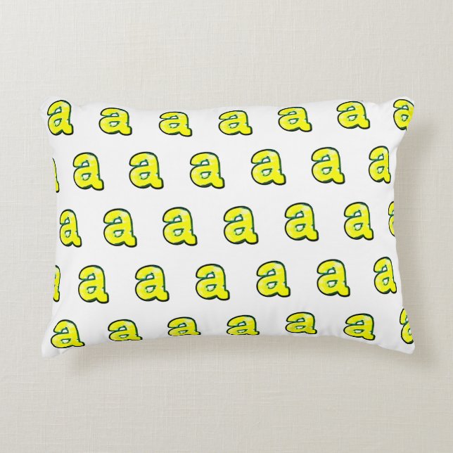 Letter  "a" accent pillow (Front)