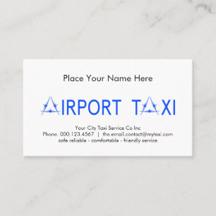 Letter-A Airplane Airport Taxi Business Card