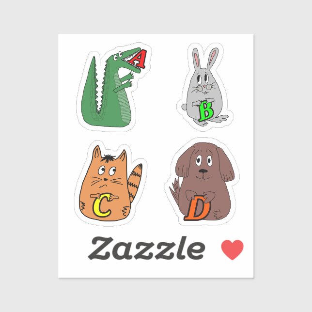 Letter A Alligator Baby Bodysuit.  Cute Animal Alp (Sheet)