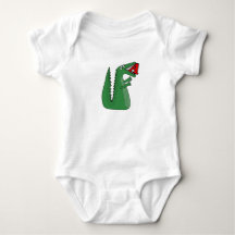 Letter A Alligator Baby Bodysuit.  Cute Animal Alp