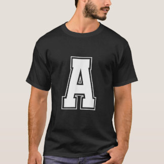 Letter A Alphabet Bold Capital Upper Case Initial  T-Shirt