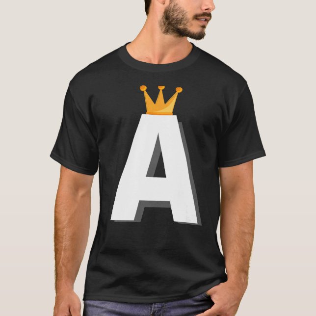 Letter A Alphabet Letter Initial T-Shirt (Front)