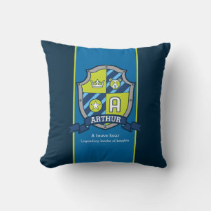 Letter A Arthur name meaning bear custom Throw Pillow