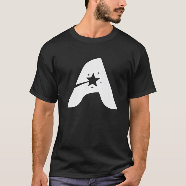 Letter A Capital Alphabet Monogram Initial T-Shirt (Front)