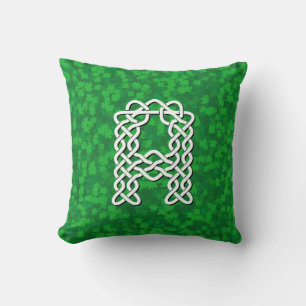 Letter A Celtic Knot Alphabet Throw Pillow