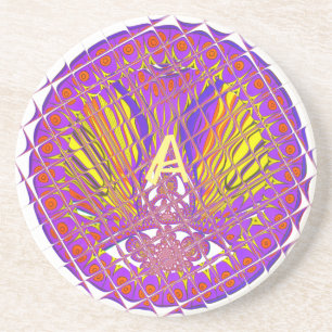 Letter A, Colourful logo text design Coaster
