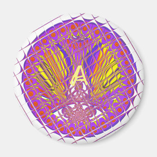 Letter A, Colourful logo text design Magnet