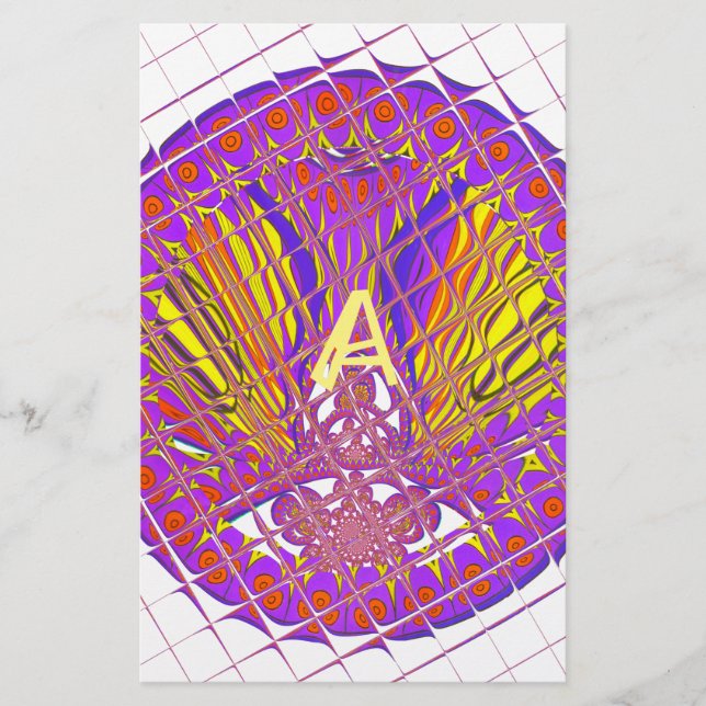 Letter A, Colourful logo text design Stationery (Front)