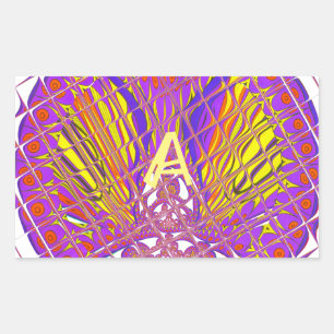Letter A, Colourful logo text design Sticker