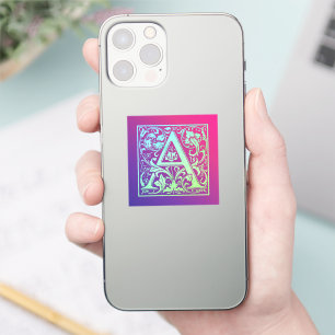 Letter A Colourful Vintage First Letter Gradient