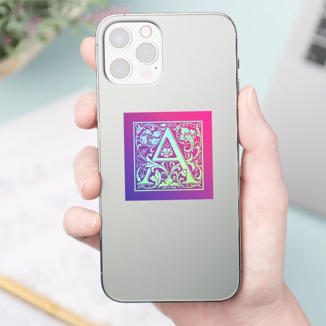 Letter A Colourful Vintage First Letter Gradient (Phone)