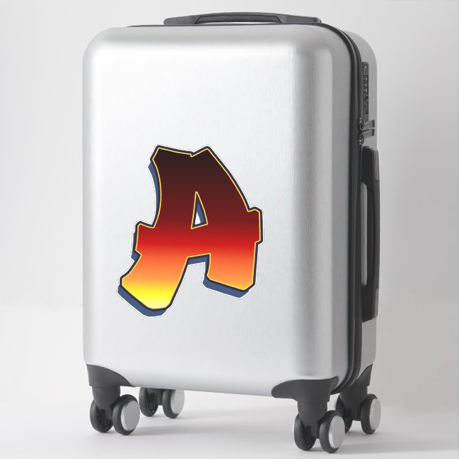 Letter A - flames (Suitcase)