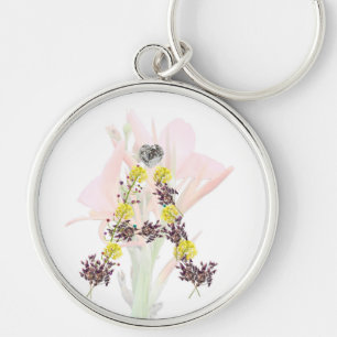 Letter A Flower Keychain