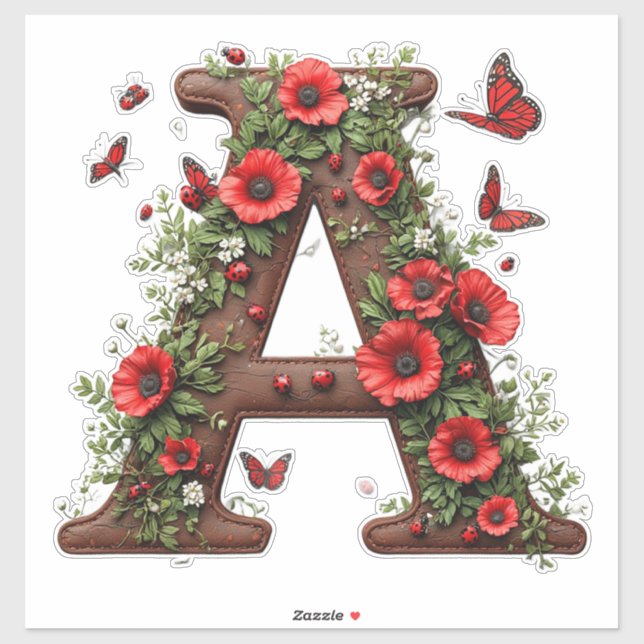🦋 Letter A For Custom Family Name Decor 🌸 (Sheet)