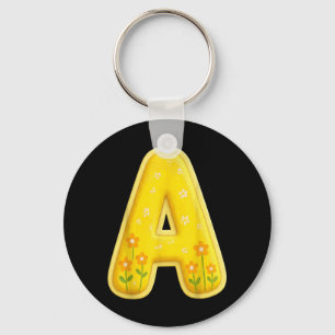 Letter A Funny Group Matching Halloween Costume Keychain