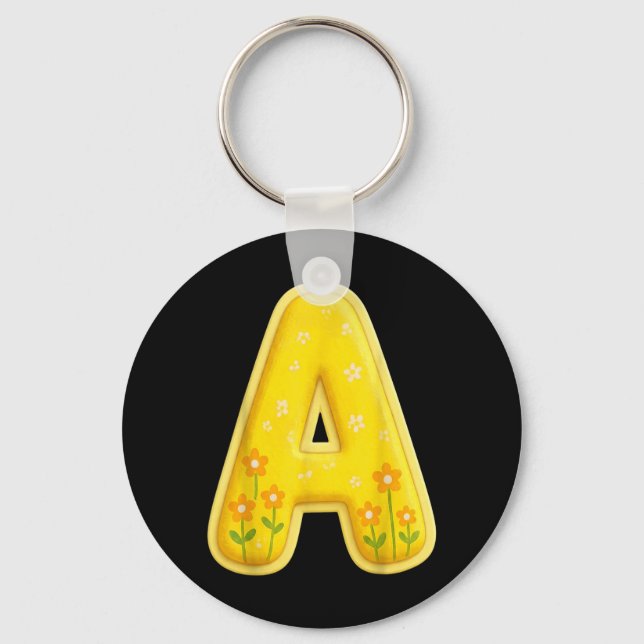 Letter A Funny Group Matching Halloween Costume Keychain (Front)
