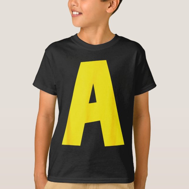 Letter A Funny Group Matching Halloween For Women  T-Shirt (Front)