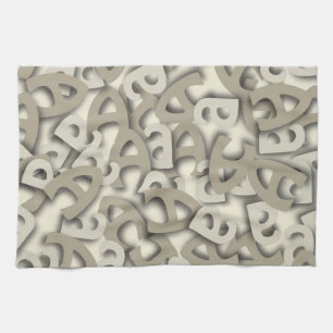Letter A Grey Kitchen Towel