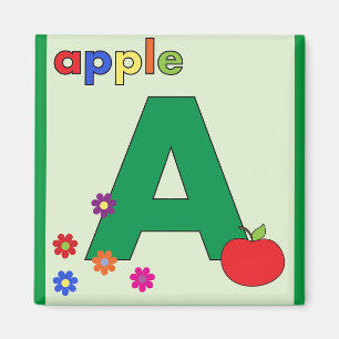 Letter "A" is for Apple Magnet