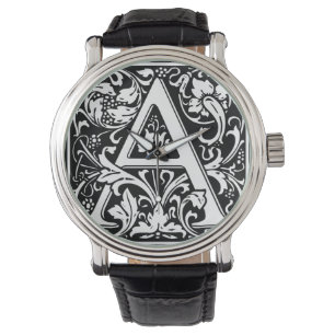 Letter A Medieval Monogram Art Nouveau Watch