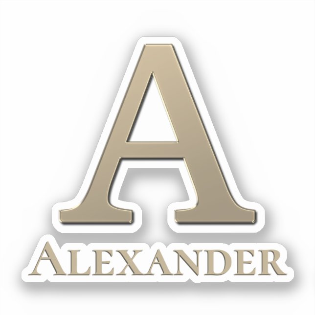 Letter A Monogram Initial (Front)