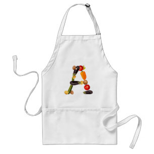 letter "A" of fruits and vegetables Standard Apron