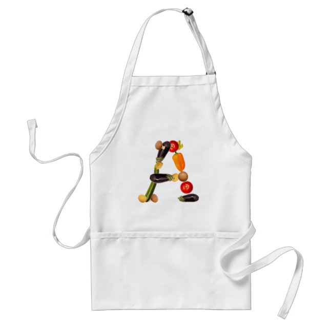 letter "A" of fruits and vegetables Standard Apron (Front)