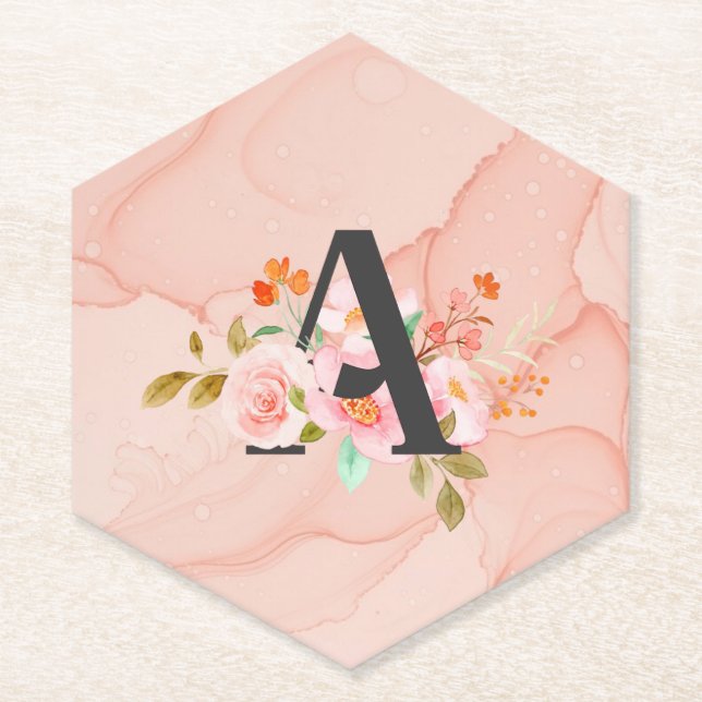Letter A Paper Coaster (Front)