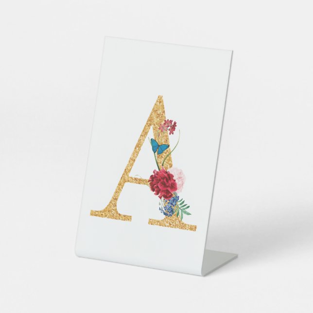 letter a pedestal sign (Front)