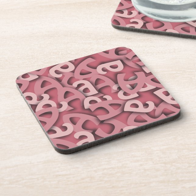 Letter A Pink Coaster (Left Side)