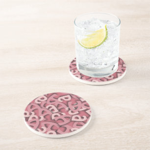 Letter A Pink Coaster