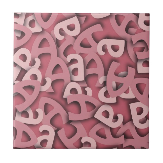 Letter A Pink Tile (Front)