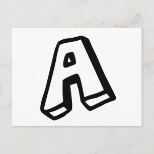 Letter "A" Postcard