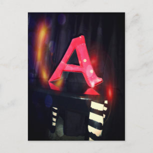 Letter "A" Postcard