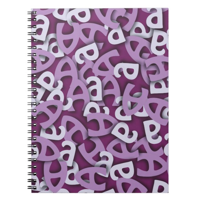 Letter A Purple Notebook (Front)