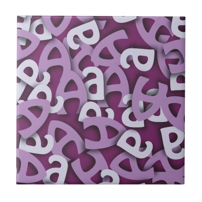 Letter A Purple Tile (Front)