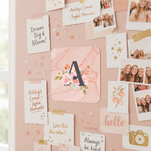 Letter A Square Sticker