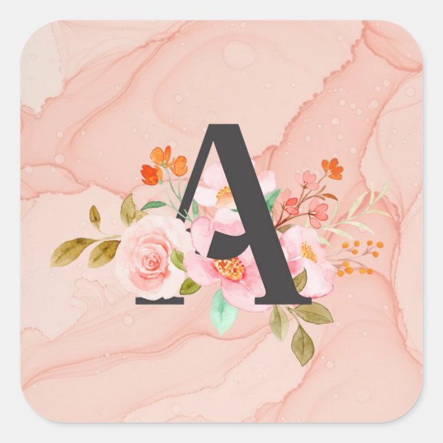 Letter A Square Sticker (Front)