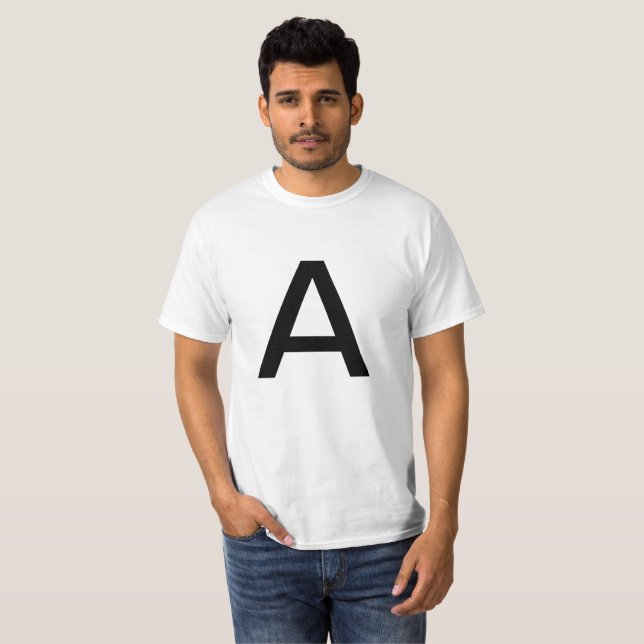 Letter A  T-Shirt (Front Full)