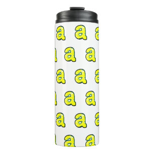 Letter "a" thermal tumbler
