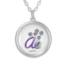 Letter “A” watercolor flower initial