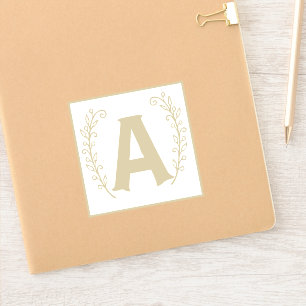 Letter A White + Neutral ABC Alphabet Baby Blocks