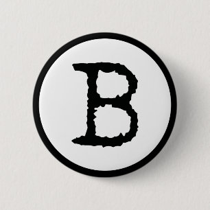 Letter B 2 Inch Round Button